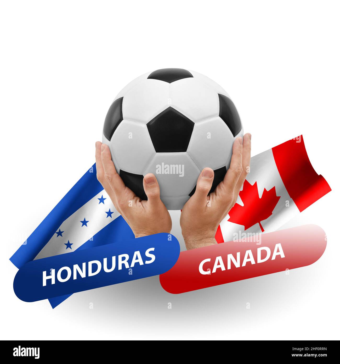 Soccer football competition match, national teams honduras vs canada