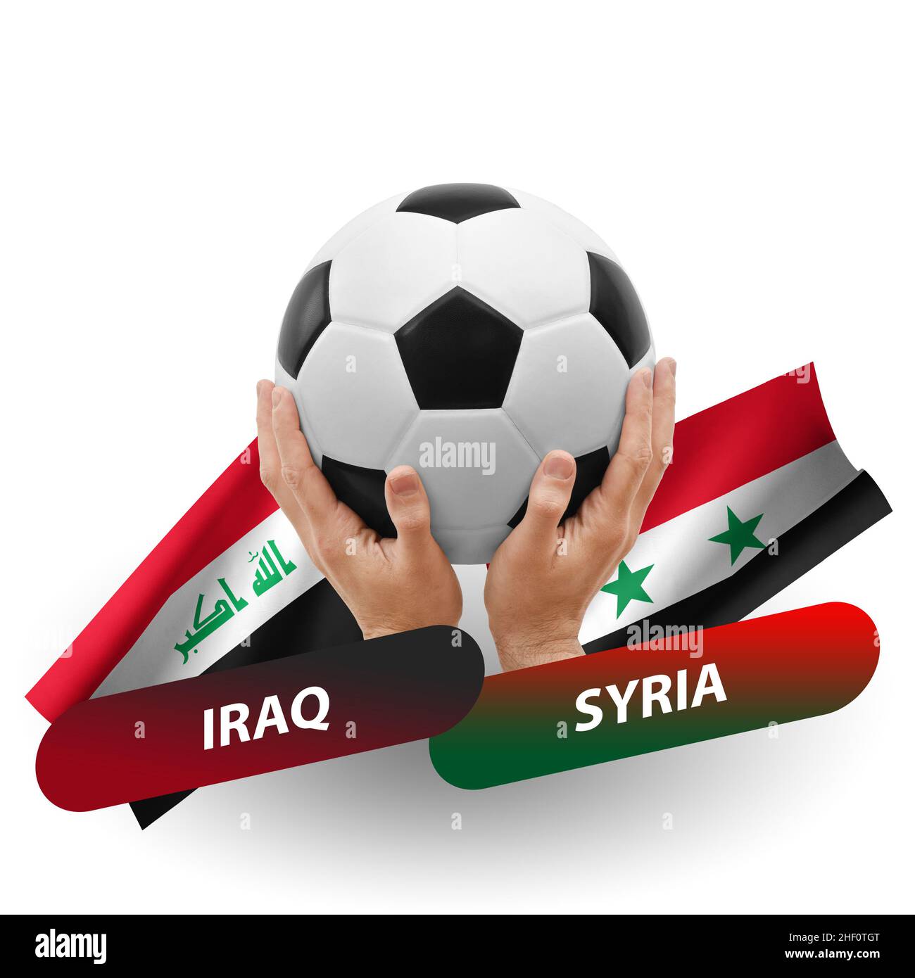 Soccer football competition match, national teams iraq vs syria Stock Photo Alamy