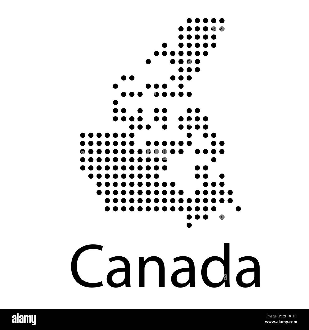 Canada map,vector halftone dots esp 10 Stock Vector