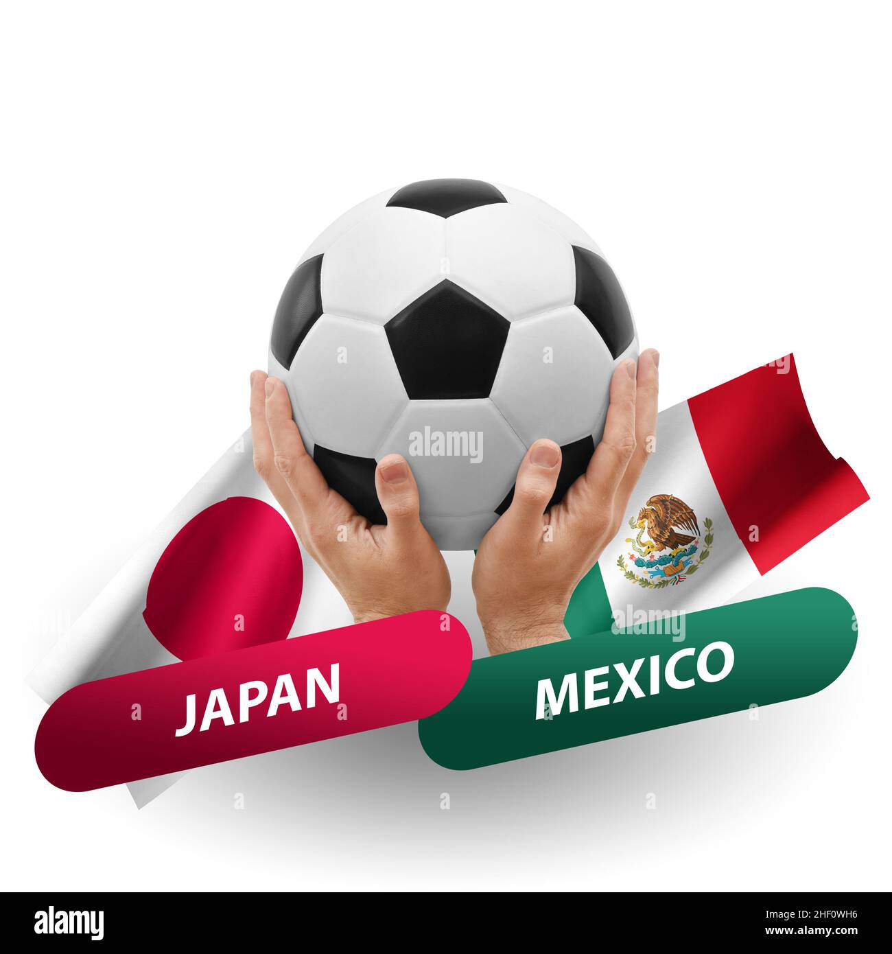 Soccer football competition match, national teams japan vs mexico Stock ...