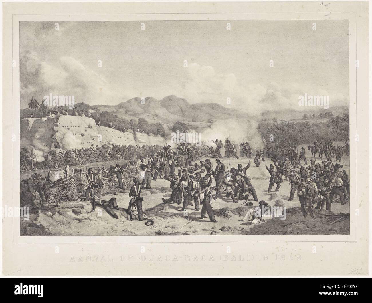 nval Djaga Raga Bali In 1849 Albertus Anthonius Nunnink After Ernest Alfred Hardouin 1849 Stock Photo Alamy