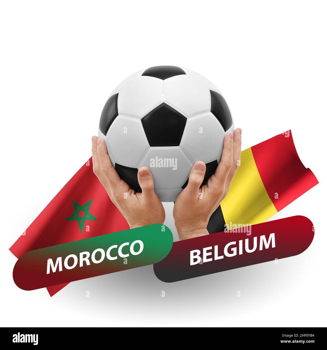 Soccer football competition match, national teams morocco vs belgium Stock  Photo - Alamy