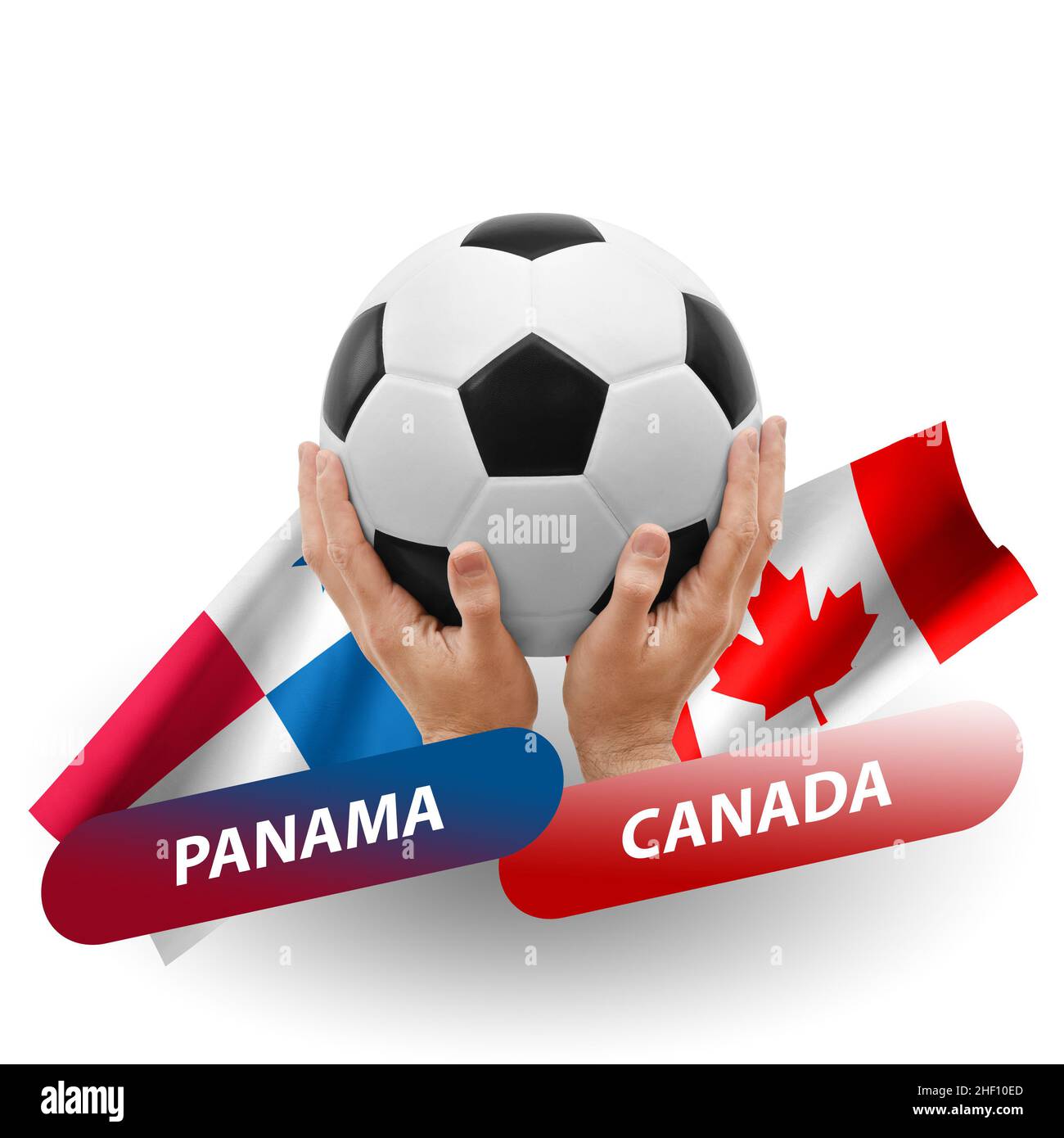 Soccer football competition match, national teams panama vs canada