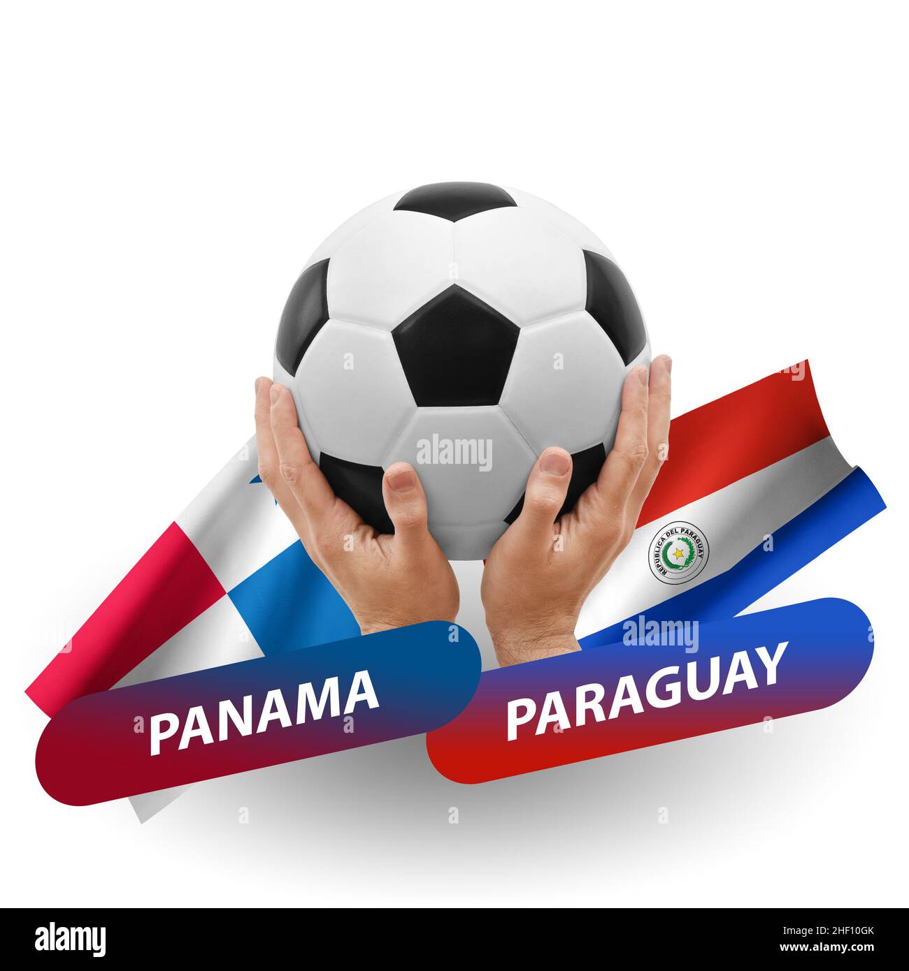 Soccer football competition match, national teams panama vs uruguay