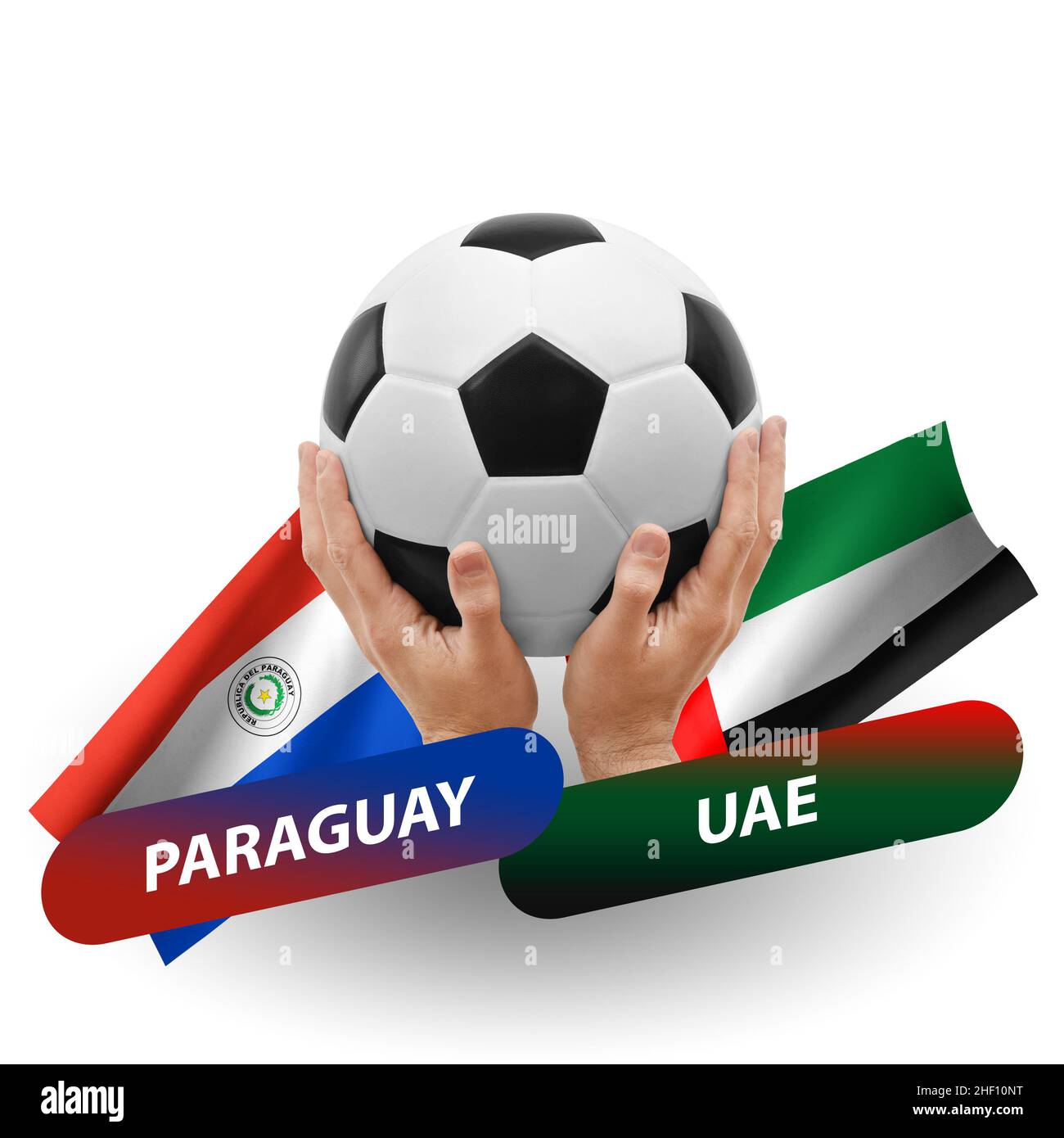 Soccer football competition match, national teams paraguay vs uae Stock Photo