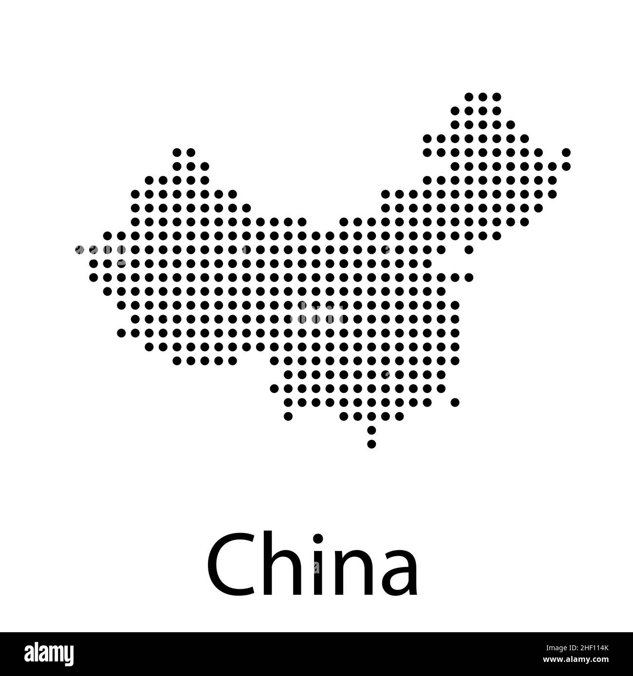 Chinese map dot,vector eps10 vector illustration Stock Vector