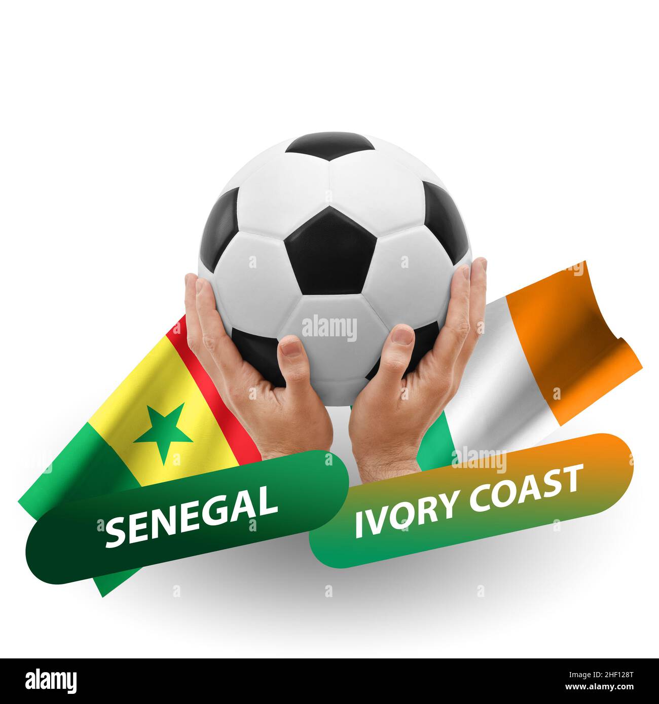 Soccer Football Competition Match, National Teams Senegal Vs Ivory ...