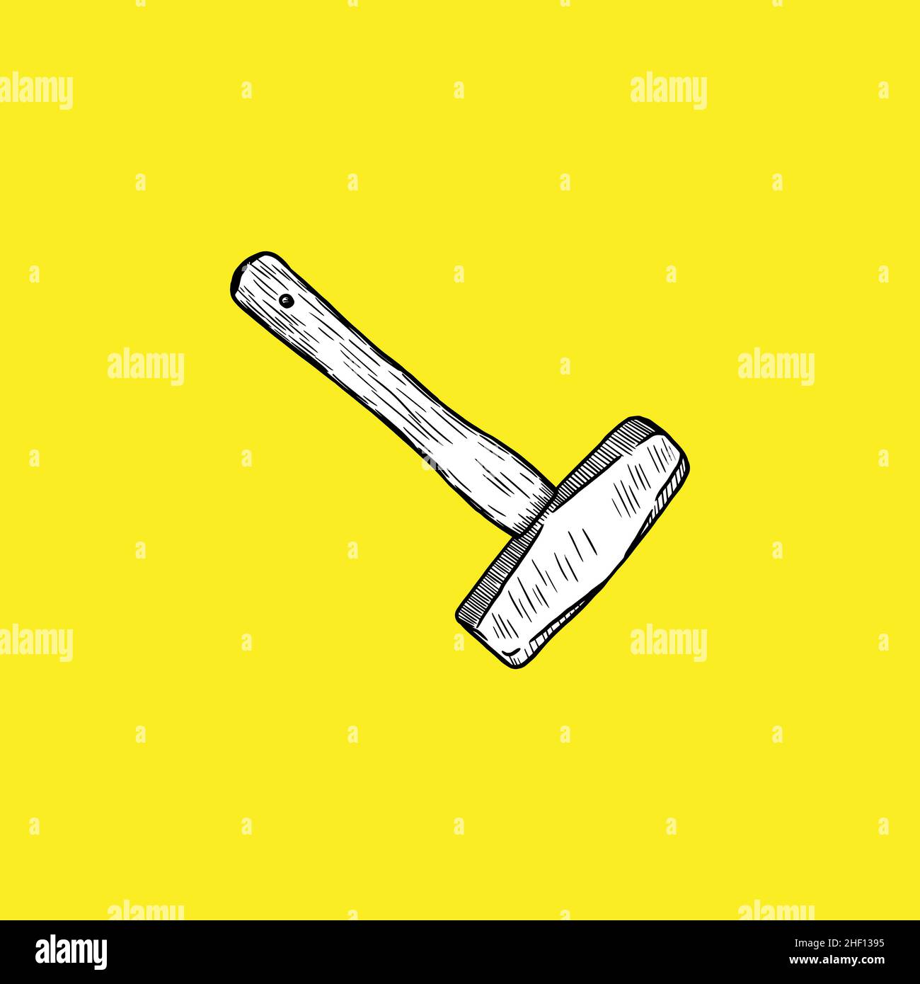 Hammer Icon, Construction Concept. Stock Vector