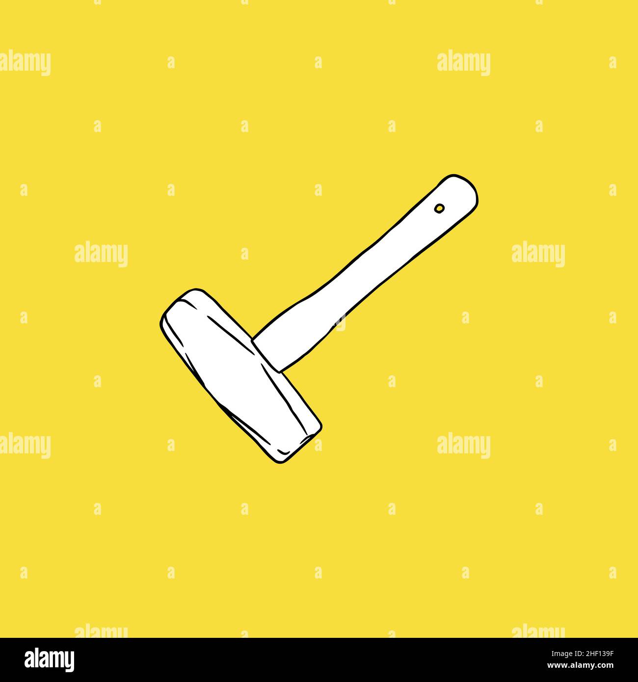 Hammer Icon, Construction Concept. Stock Vector