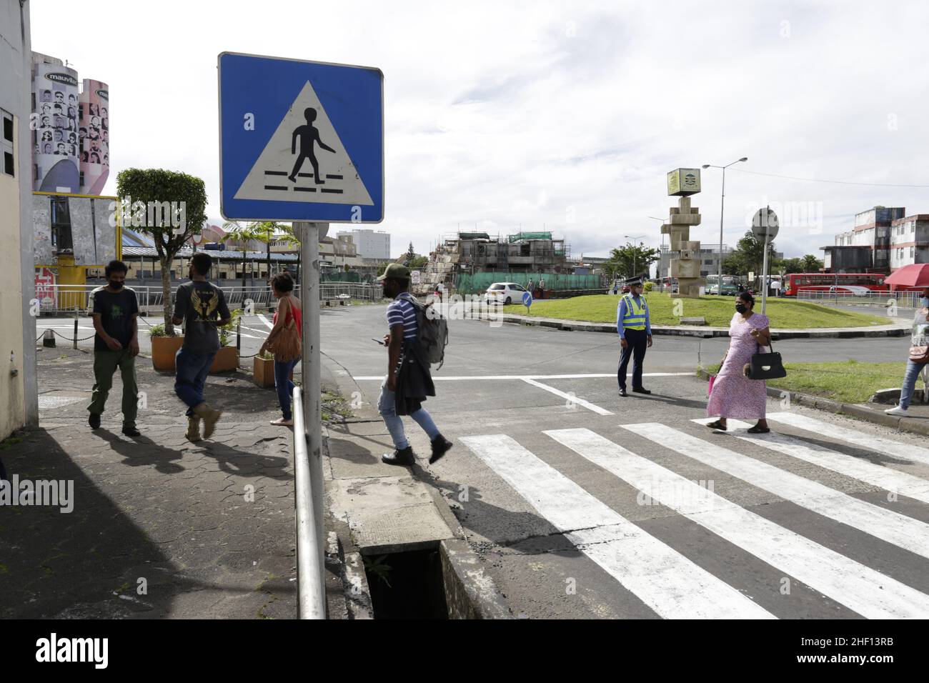 Curepipe est la deuxième ville de Maurice (81 600 habitants en 2003). Elle est située sur les hauteurs, presque au centre de l'île Maurice Stock Photo