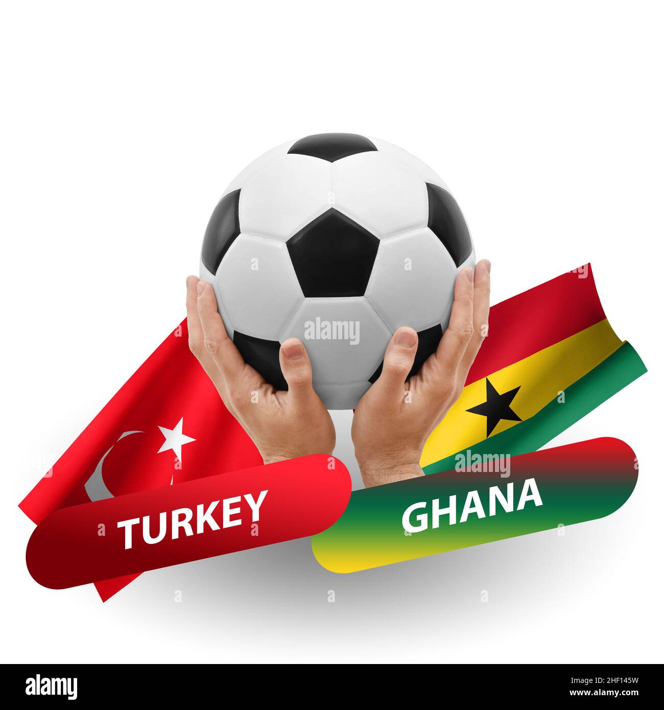 Soccer football competition match, national teams turkey vs ghana Stock Photo