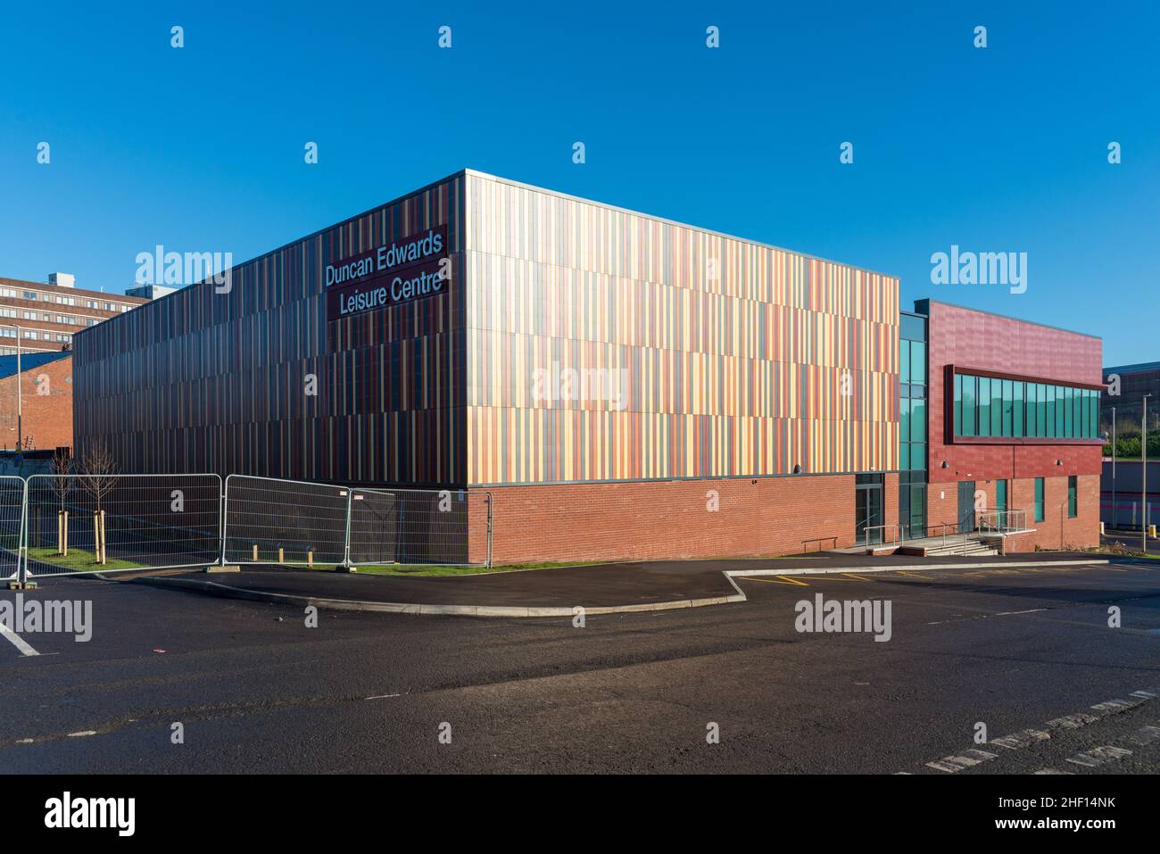 The newly built Duncan Edwards Leisure Centre in Dudley, West Midlands which opened on 24 January 2022 Stock Photo