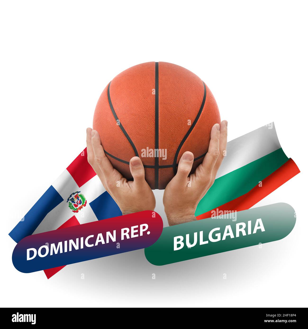 Basketball competition match, national teams dominican republic vs