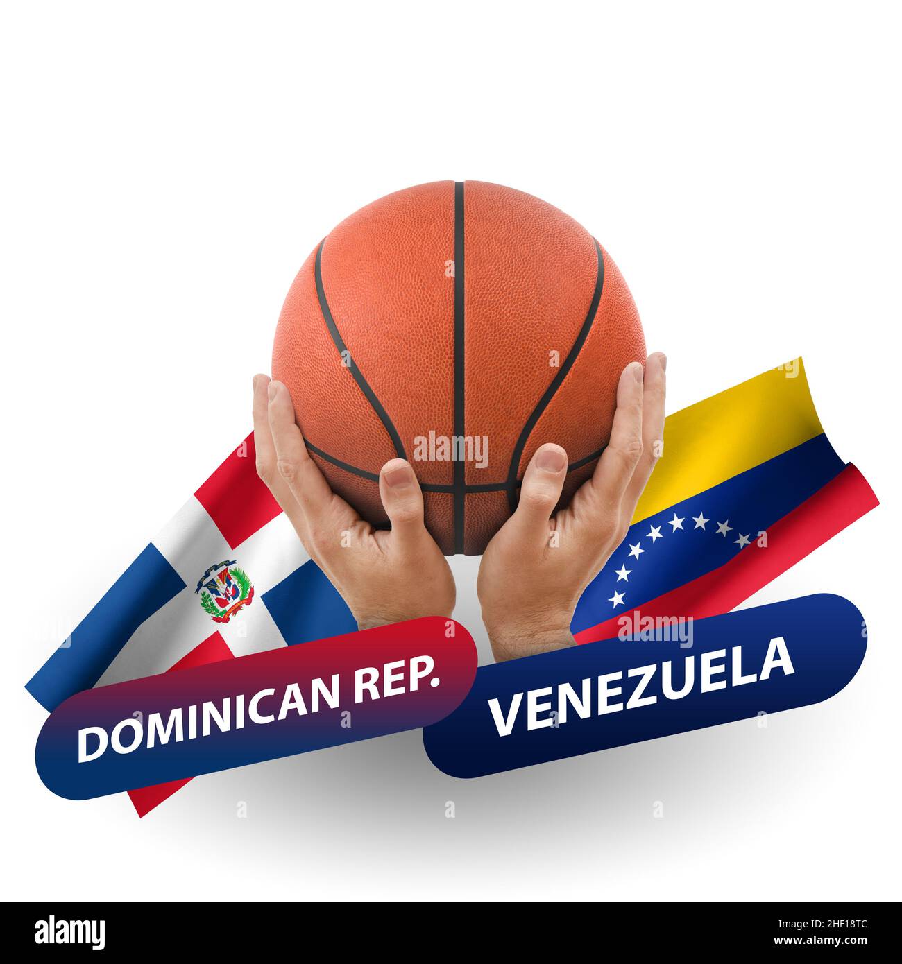 Basketball competition match, national teams dominican republic vs