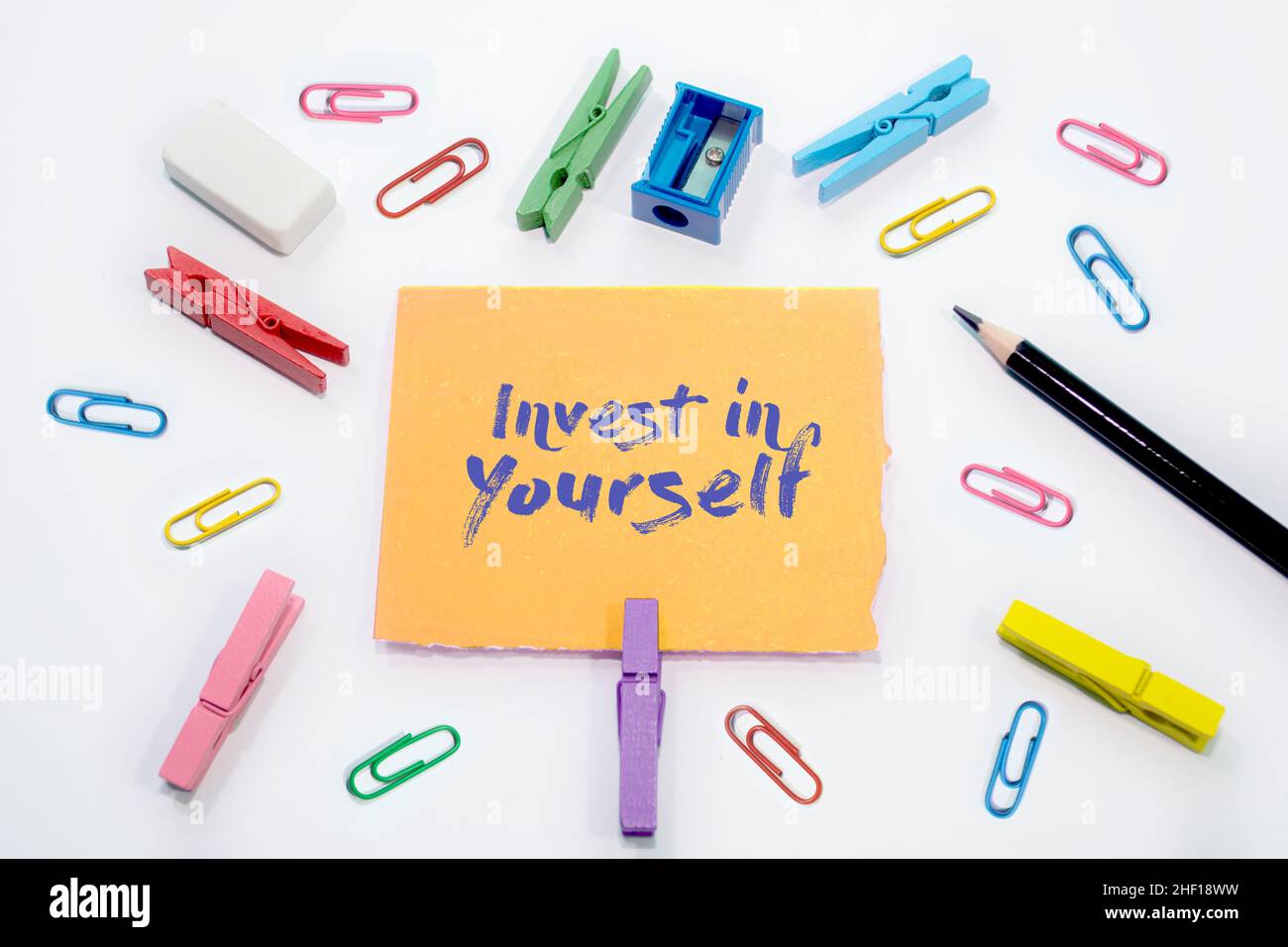 Text sign showing Invest In Yourself. Stock Photo
