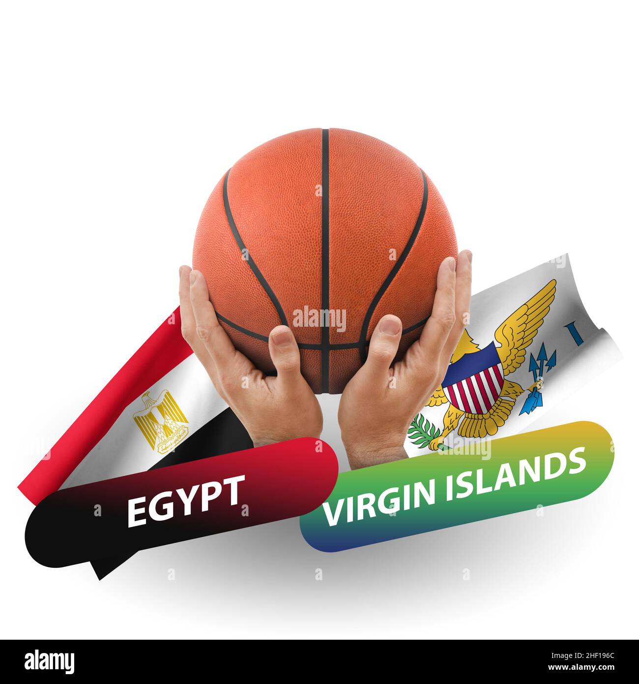 Basketball competition match, national teams egypt vs virgin islands Stock Photo Alamy