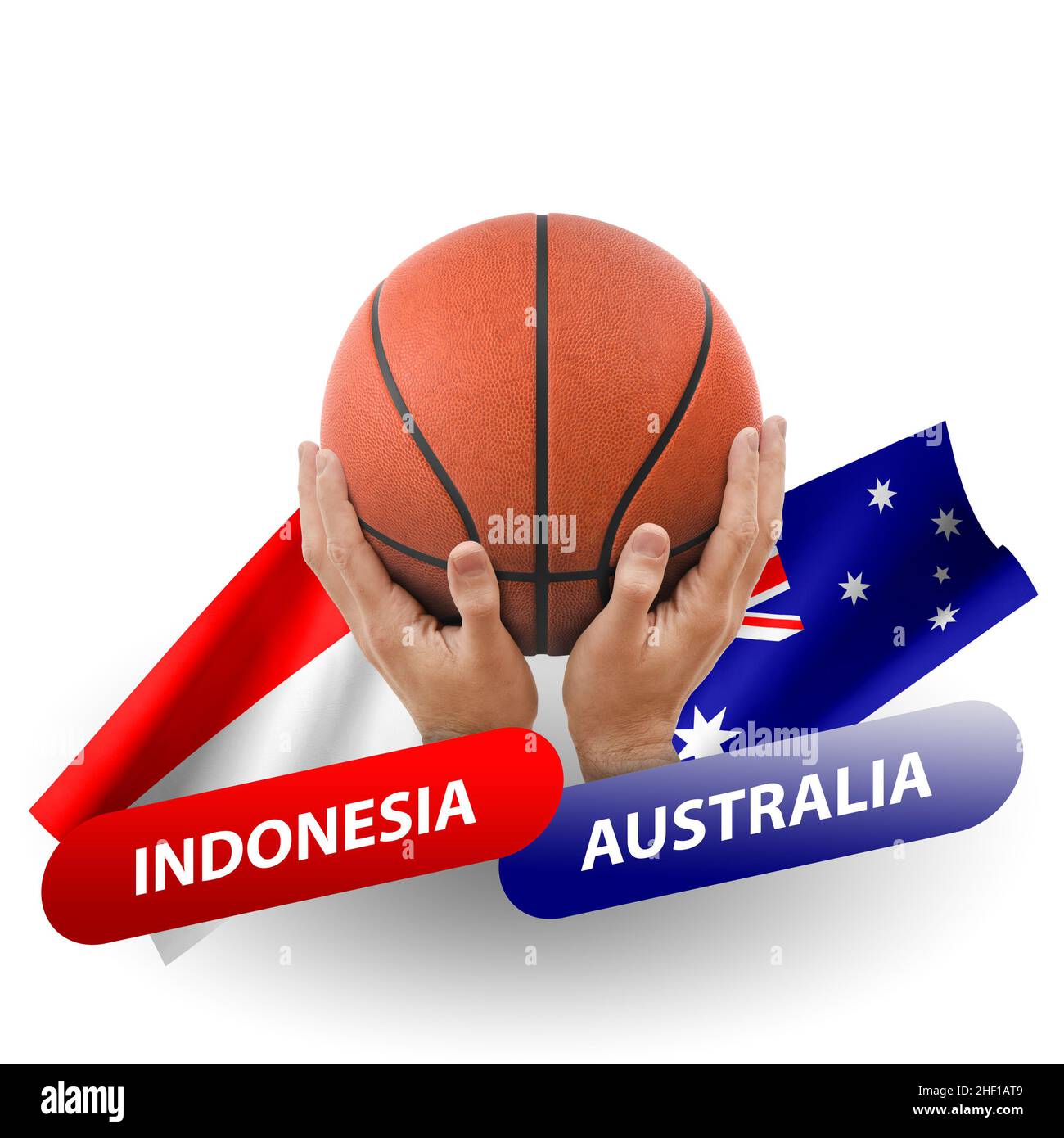 Basketball competition match, national teams indonesia vs australia