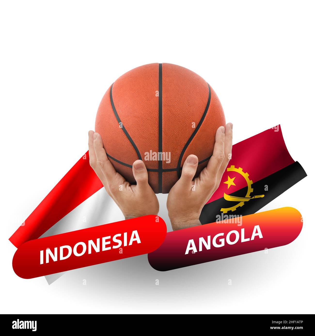 Basketball competition match, national teams indonesia vs angola Stock Photo Alamy