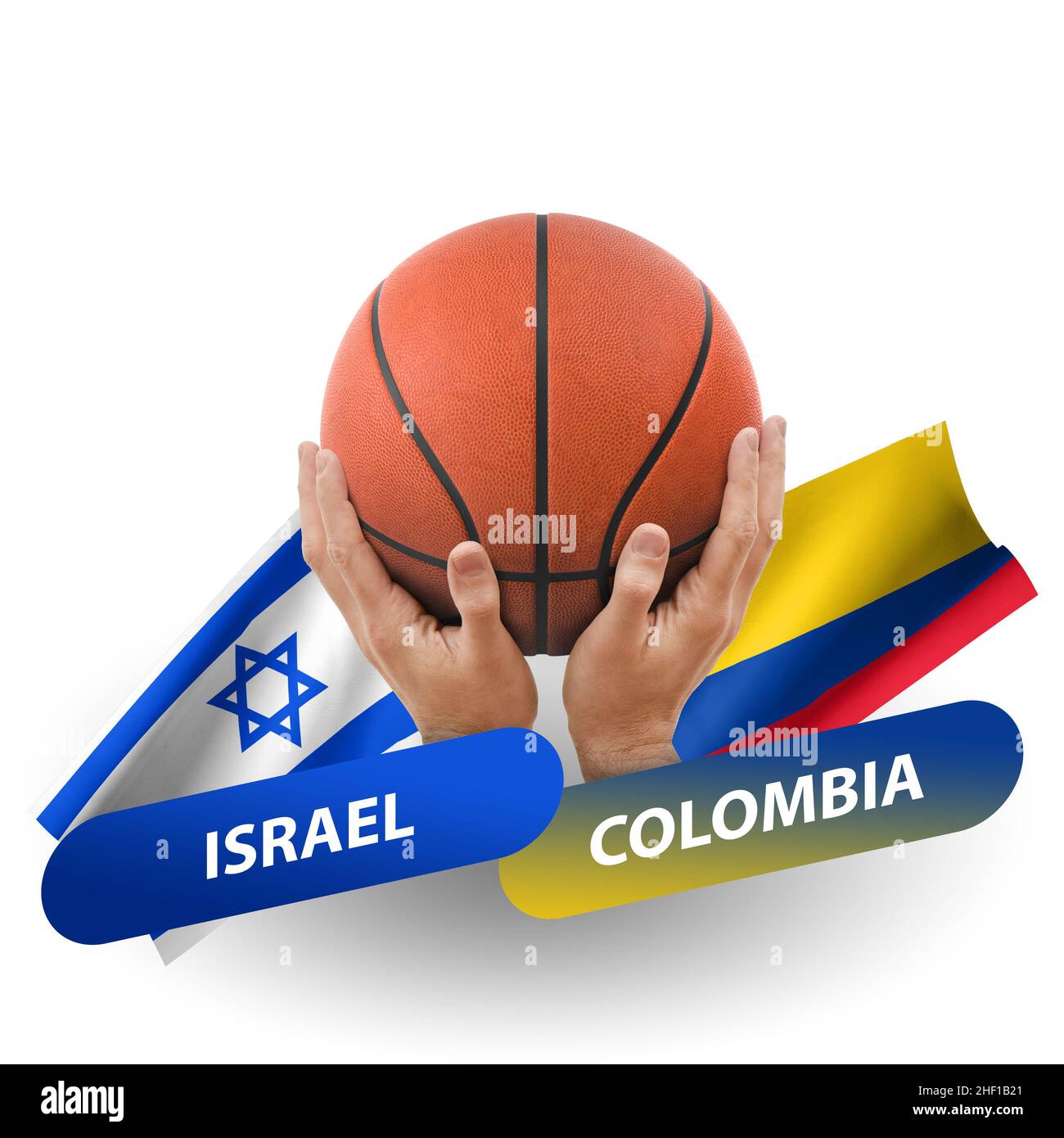 Basketball competition match, national teams israel vs colombia Stock Photo