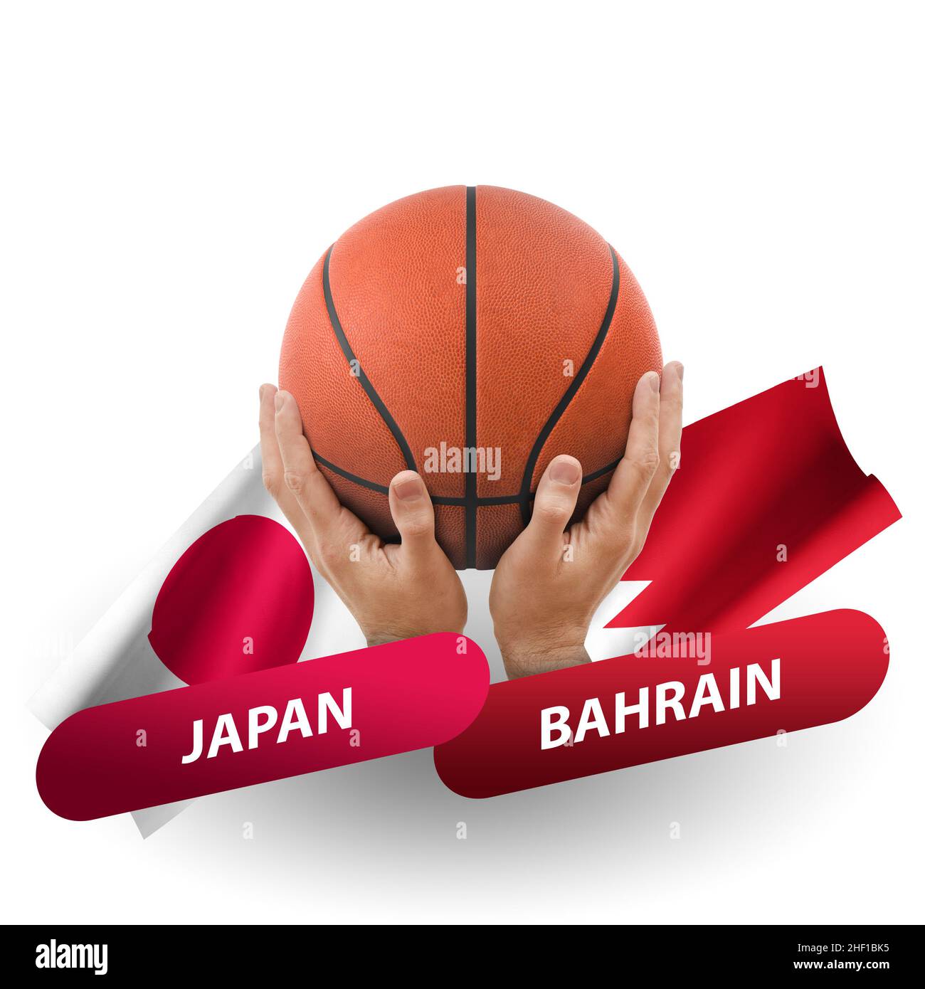 Basketball competition match, national teams japan vs bahrain Stock Photo