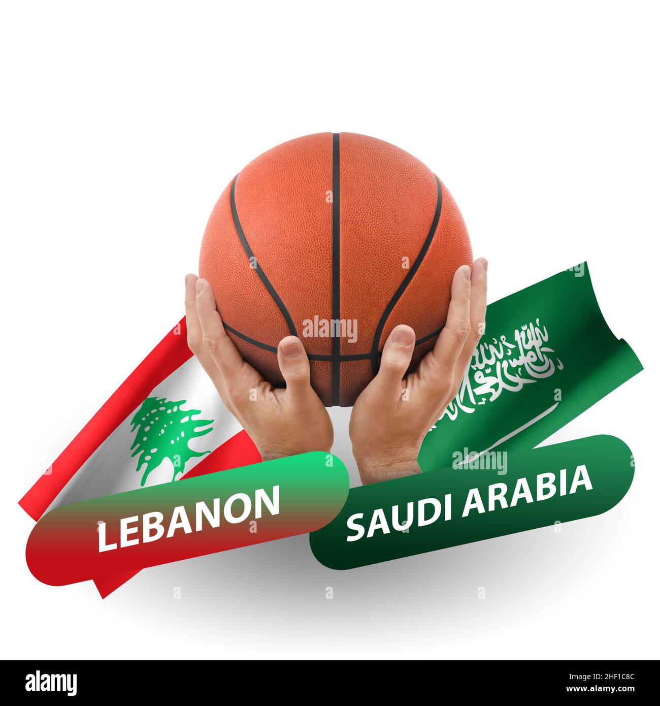 Basketball competition match, national teams lebanon vs saudi arabia Stock  Photo - Alamy