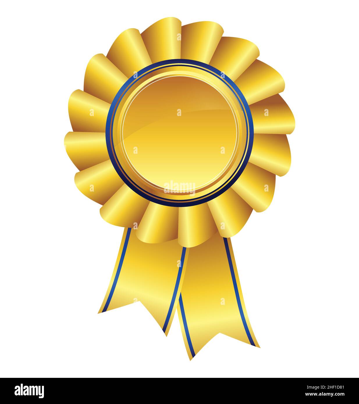 Gold Ribbon Award Vector