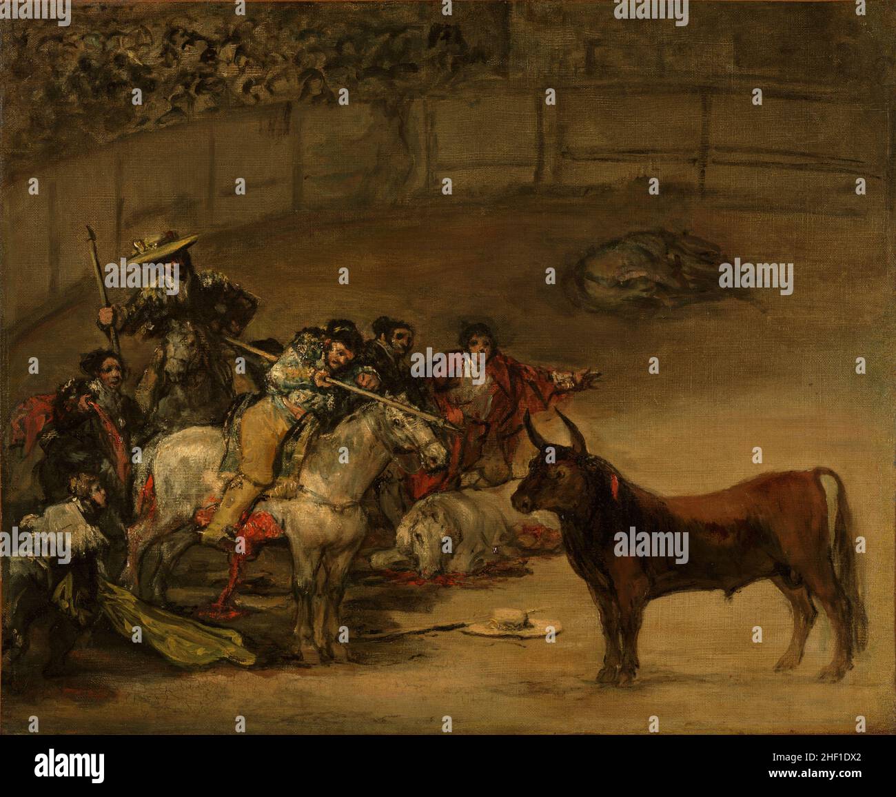 Francisco José de Goya y Lucientes (Francisco de Goya) (Spanish, 1746 - 1828) Bullfight, Suerte de Varas, 1824 Stock Photo