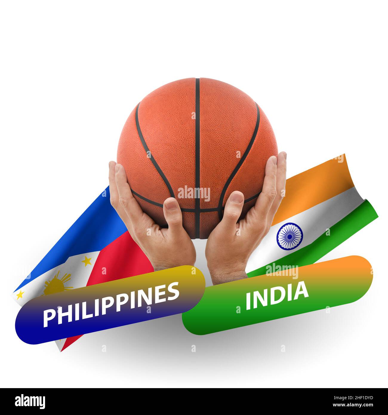 Basketball competition match, national teams philippines vs india Stock