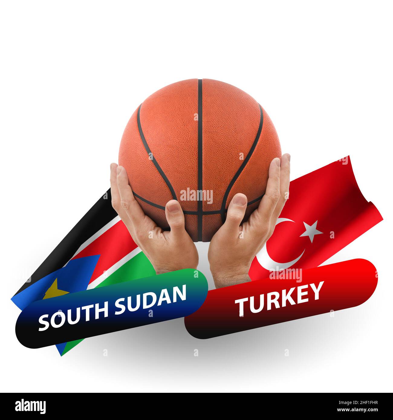 Basketball competition match, national teams south sudan vs turkey
