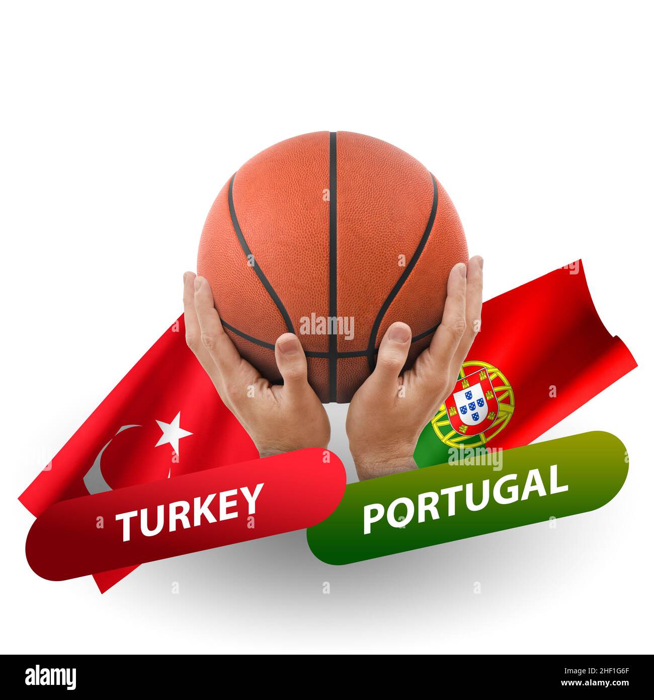 Basketball competition match, national teams turkey vs portugal Stock Photo Alamy