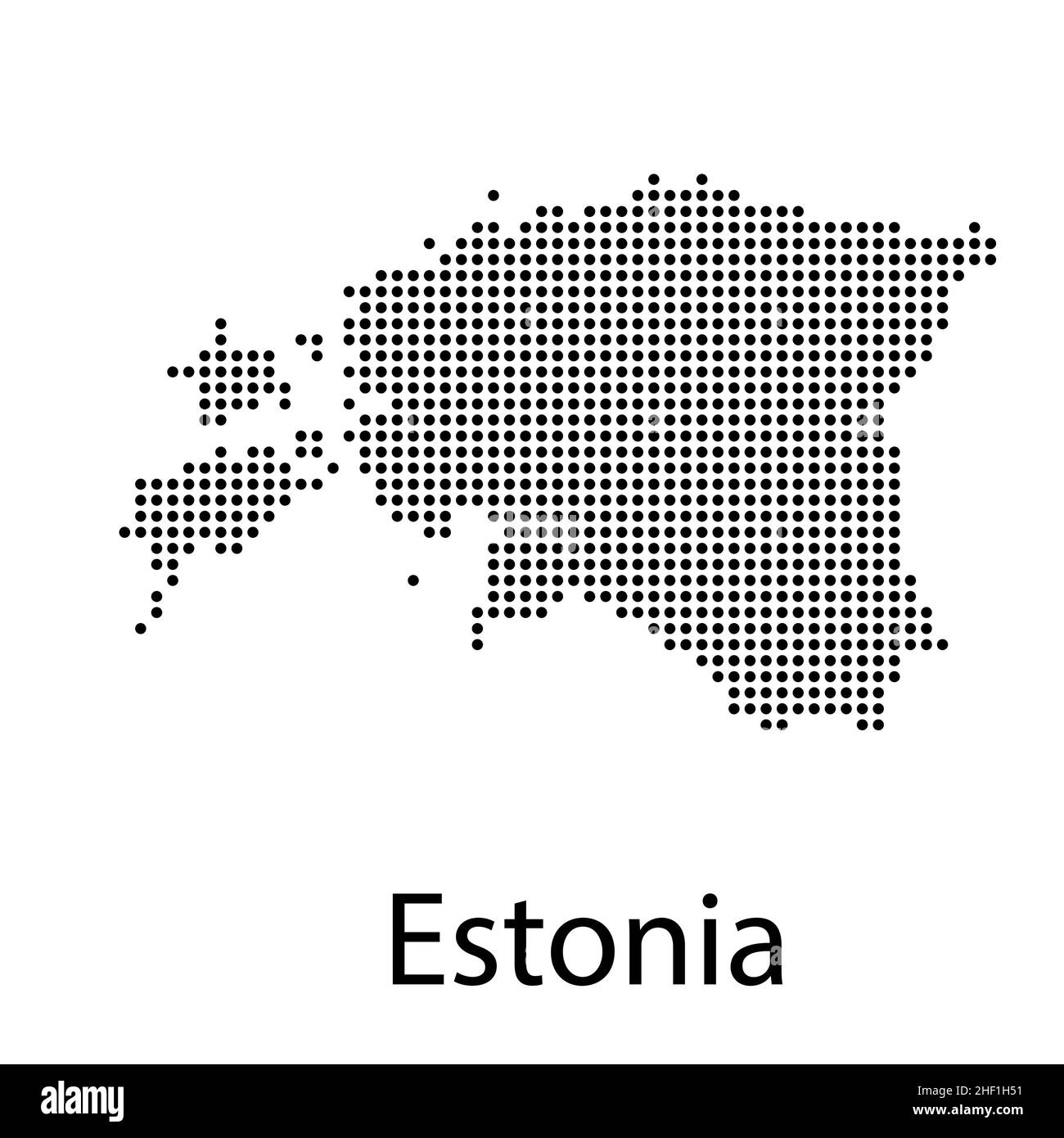 Estonia vector map with the flag inside. vector illustration Stock Vector
