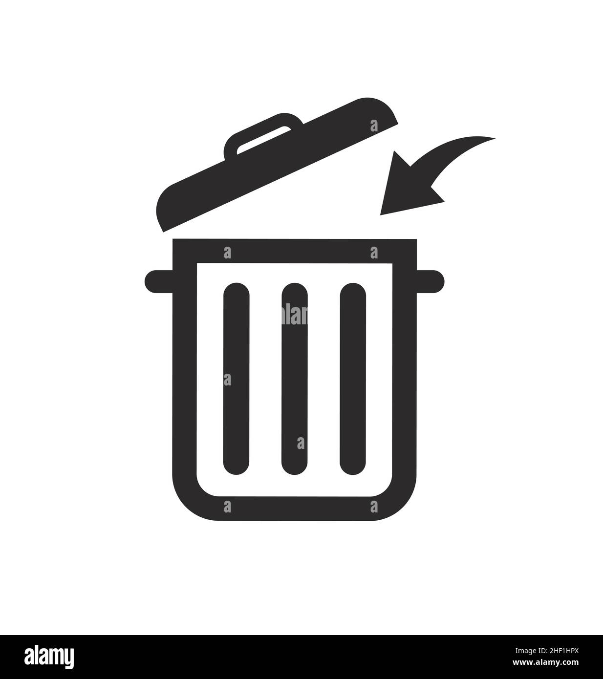 Garbage bins on white background Stock Vector Images Alamy