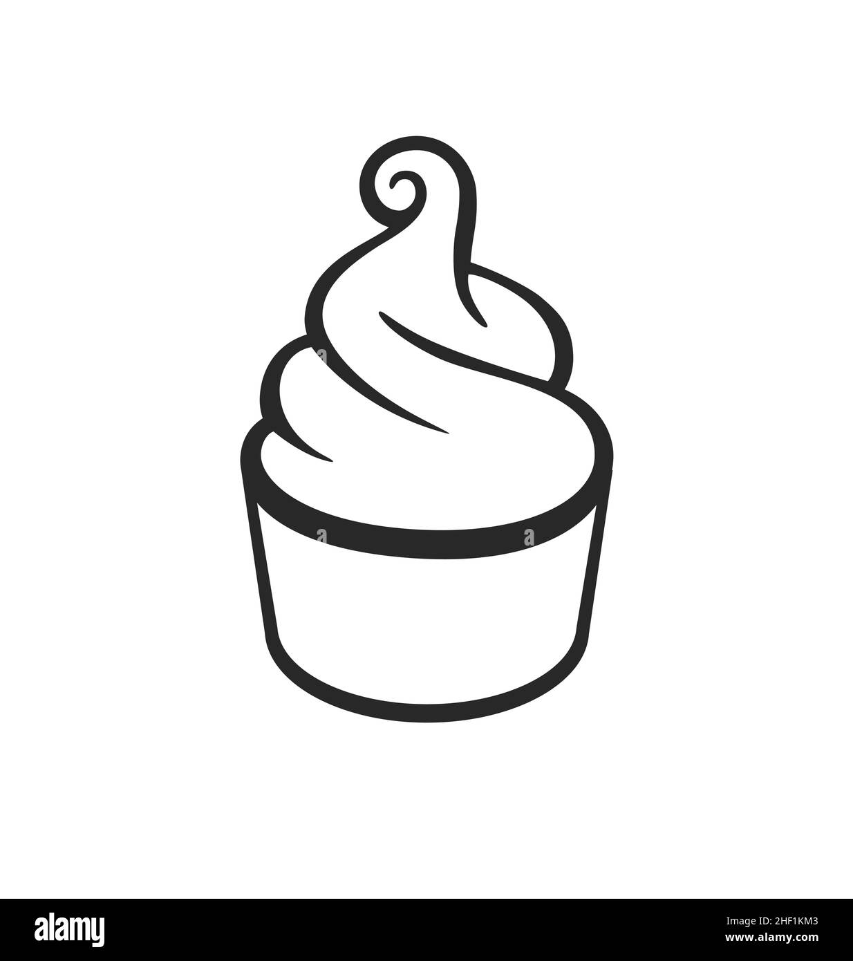 Frozen Yogurt Clip Art Black And White