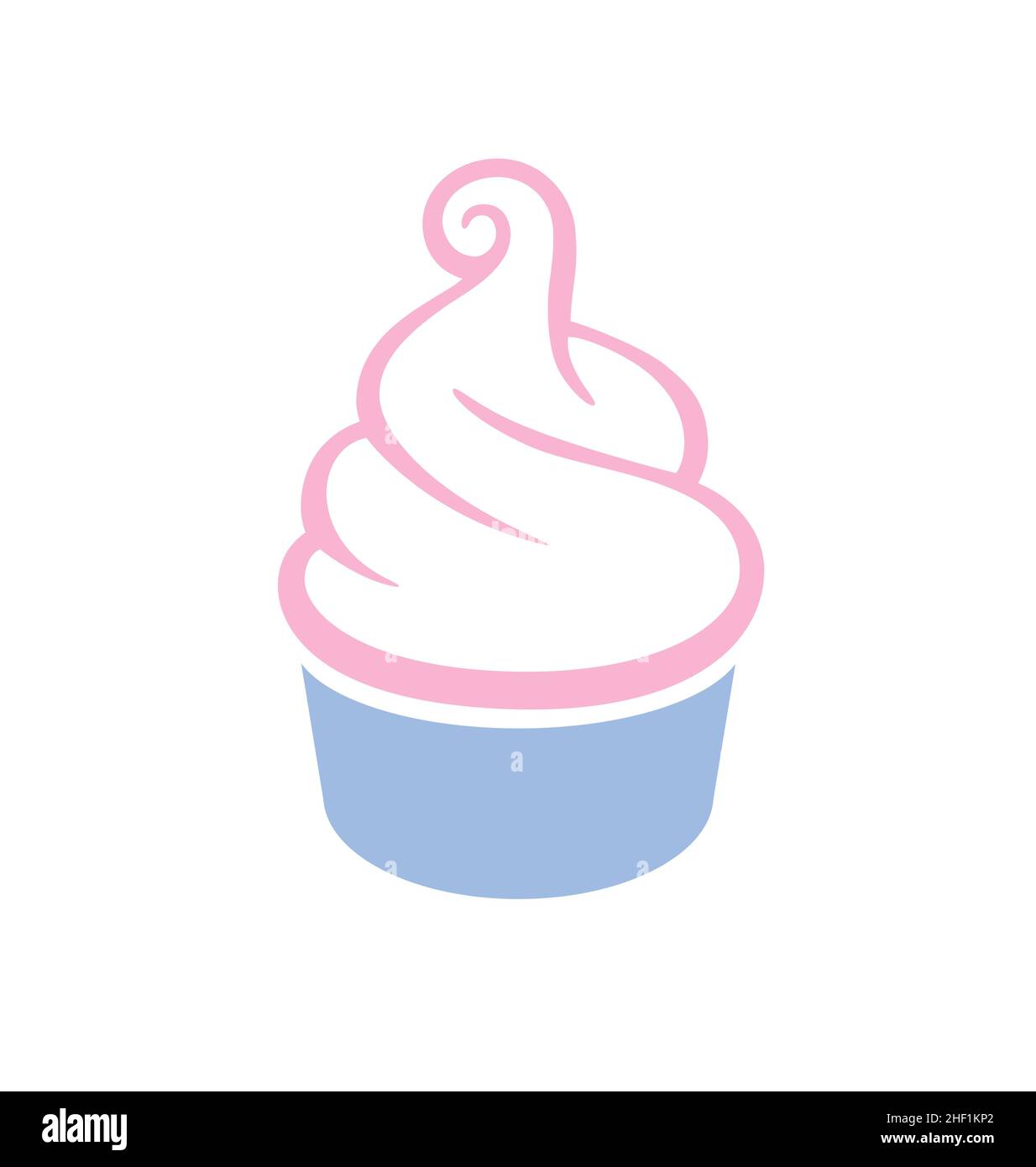 Scoop Of Blue Ice Cream In A Waffle Cup, Ice Cream, Icon, Logo PNG
