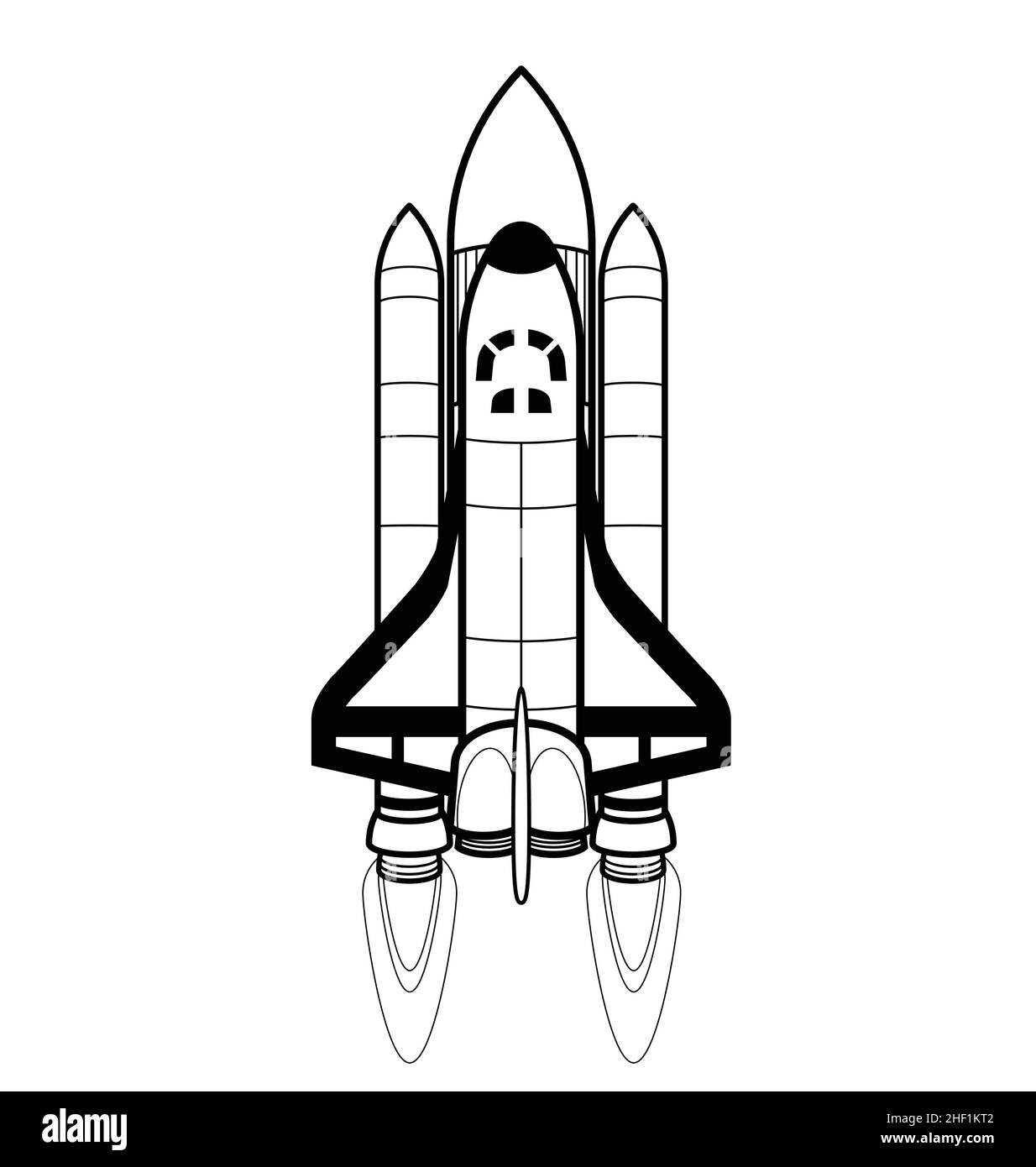Space shuttle vector Black and White Stock Photos & Images - Alamy