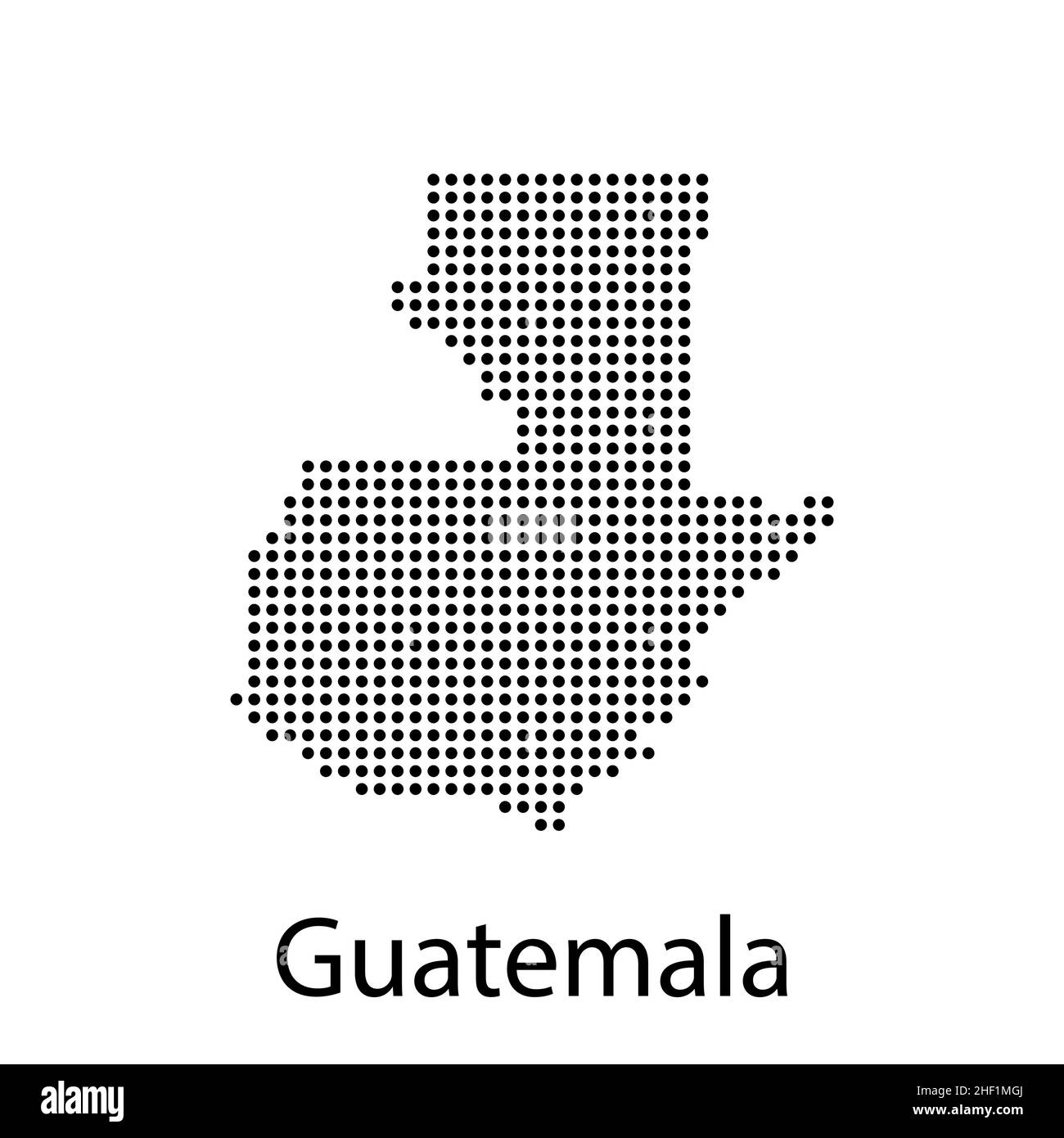 Vector map of guatemala vector illustration Stock Vector