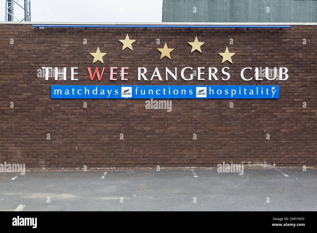 The Wee Rangers Club, Edmiston Drive, Glasgow, Scotland, UK Stock Photo