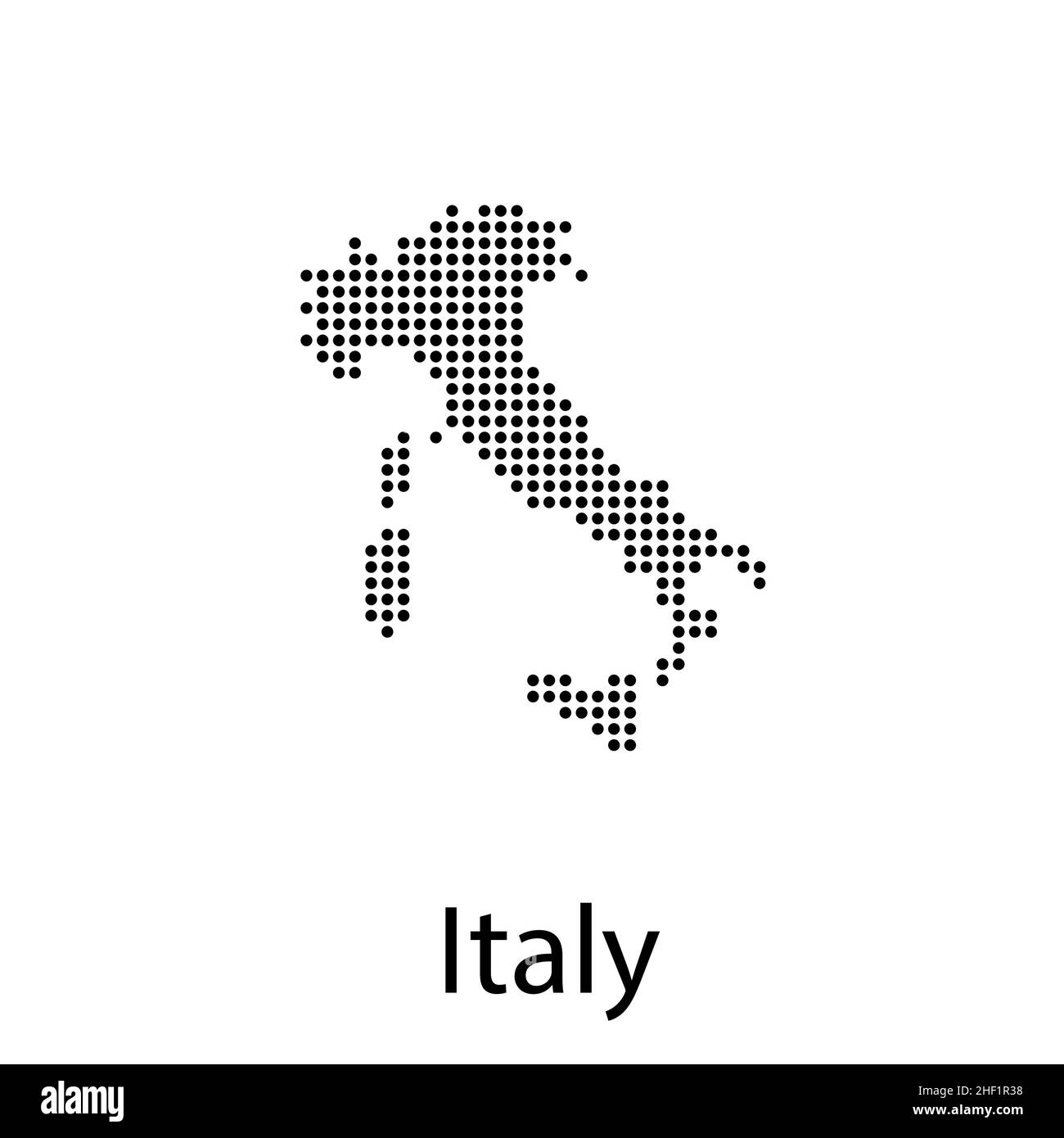 Gray Italy map with regions and main cities Stock Vector