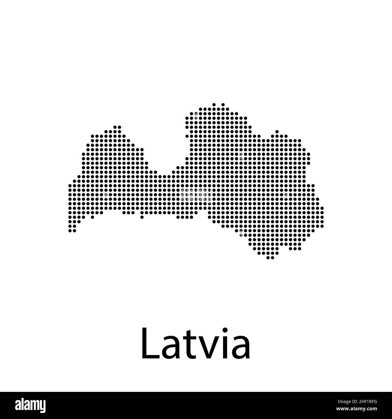 Map and flag of Latvia Stock Vector