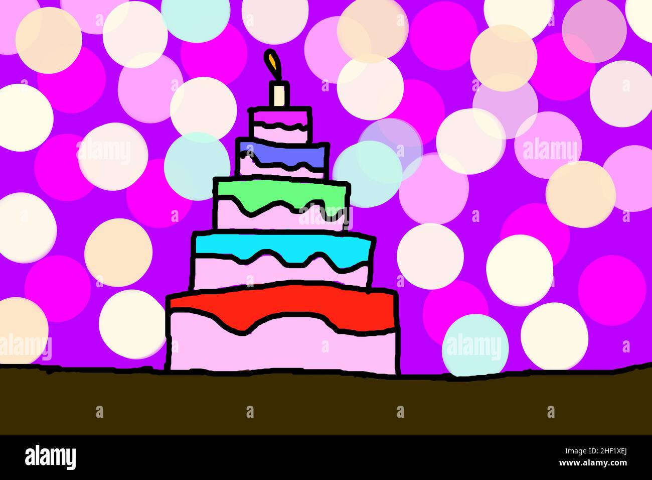 Cup Cake Cartoon And Circle Background Illustration Drawing Stock Photo Alamy