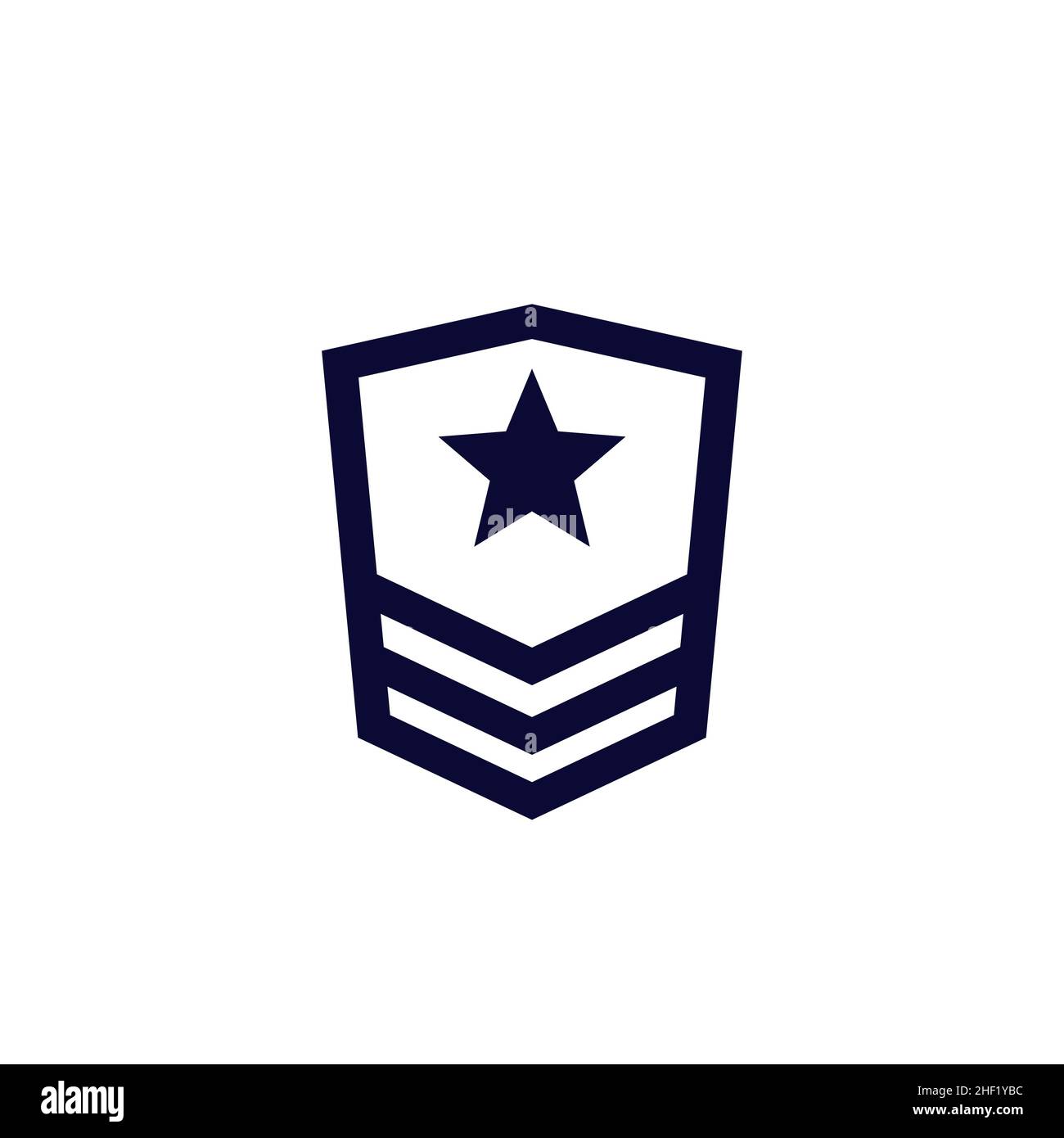 Military rank, army vector logo Stock Vector