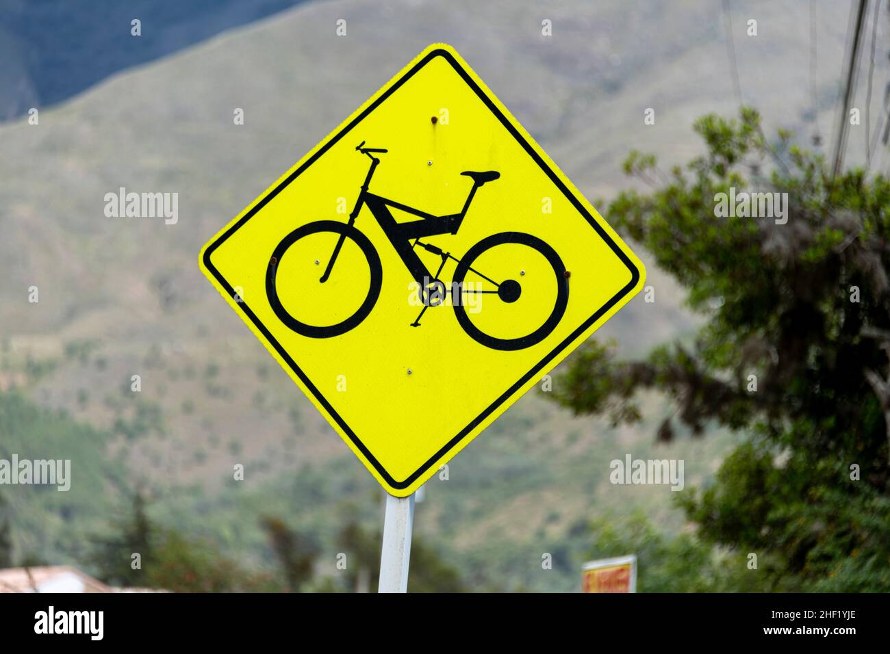Bicycle & Pedestrian Crossing Ahead Road Signs Poster for Sale by  WHBPhotoArt