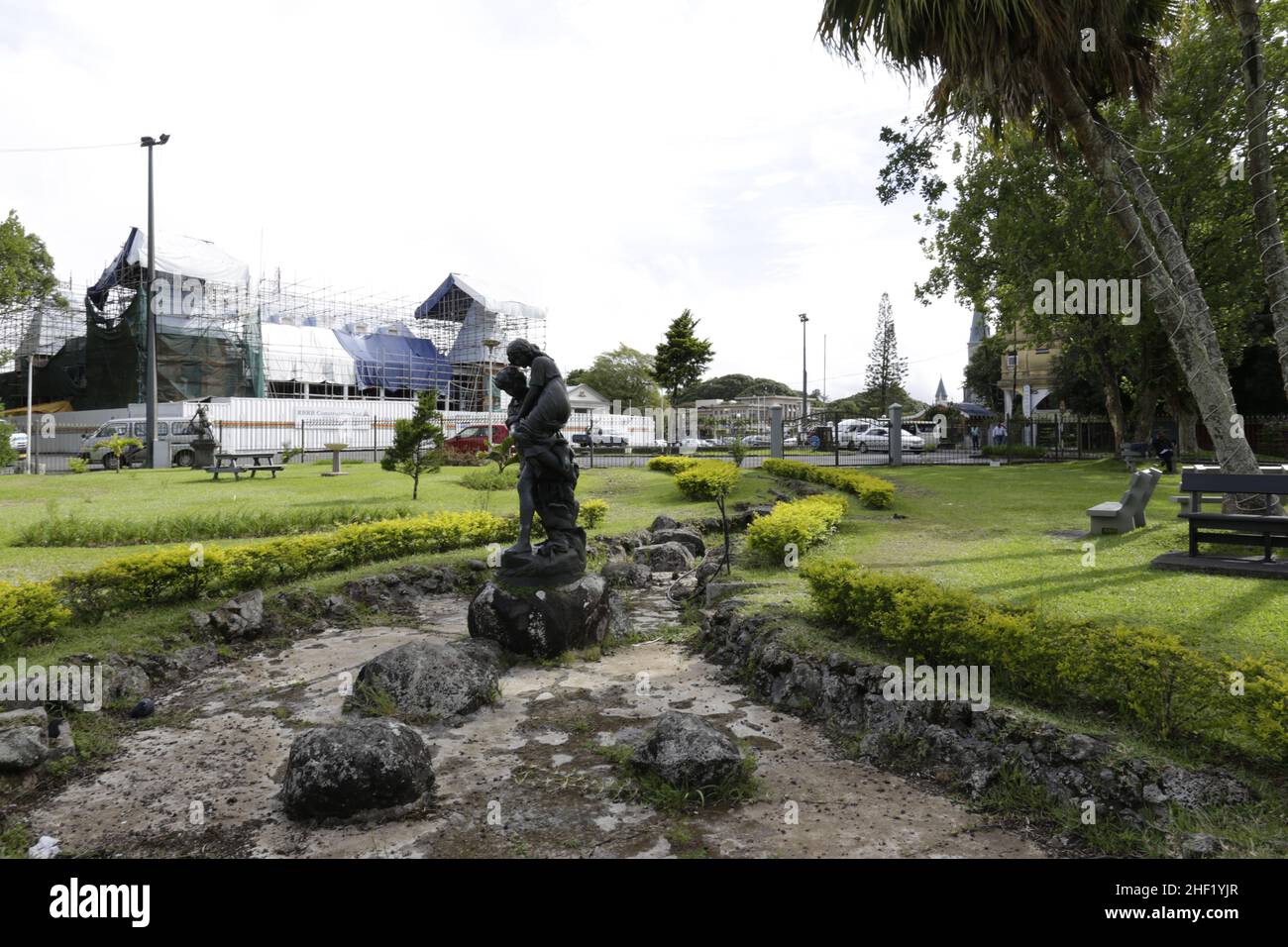 Curepipe est la deuxième ville de Maurice (81 600 habitants en 2003). Elle est située sur les hauteurs, presque au centre de l'île Maurice Stock Photo