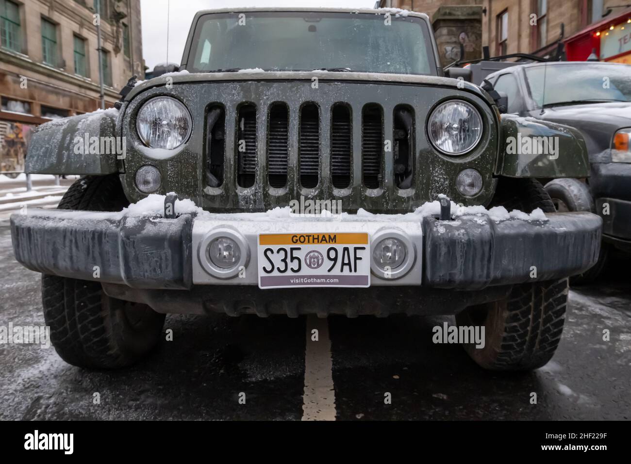 Glasgow, Scotland, UK. 13th January, 2022. Gotham car registration