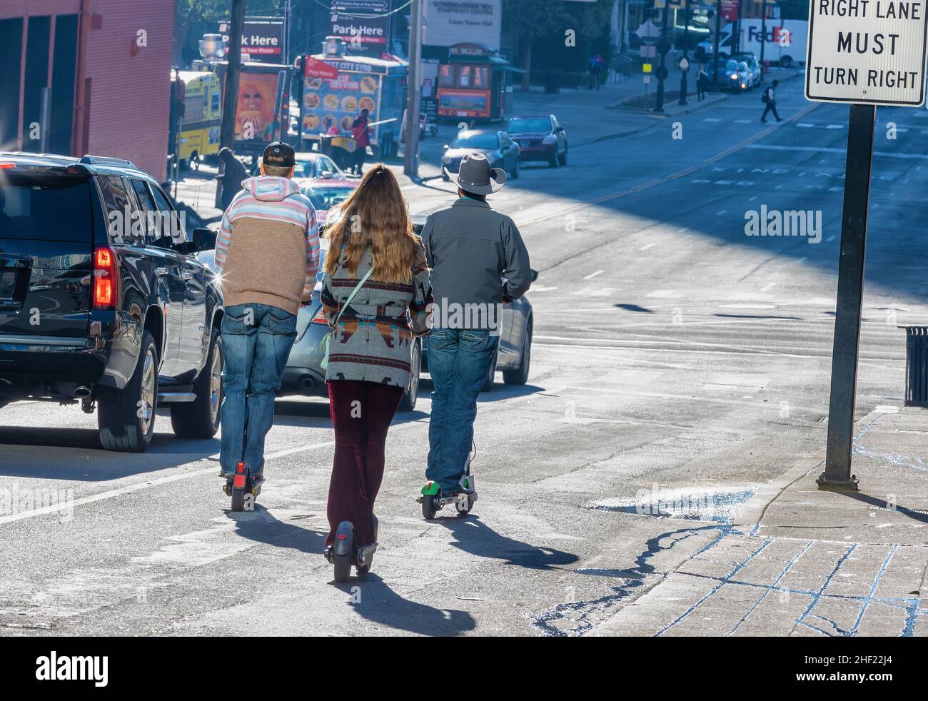 Nashville, Tennessee, USA November 7, 2021 People using electric