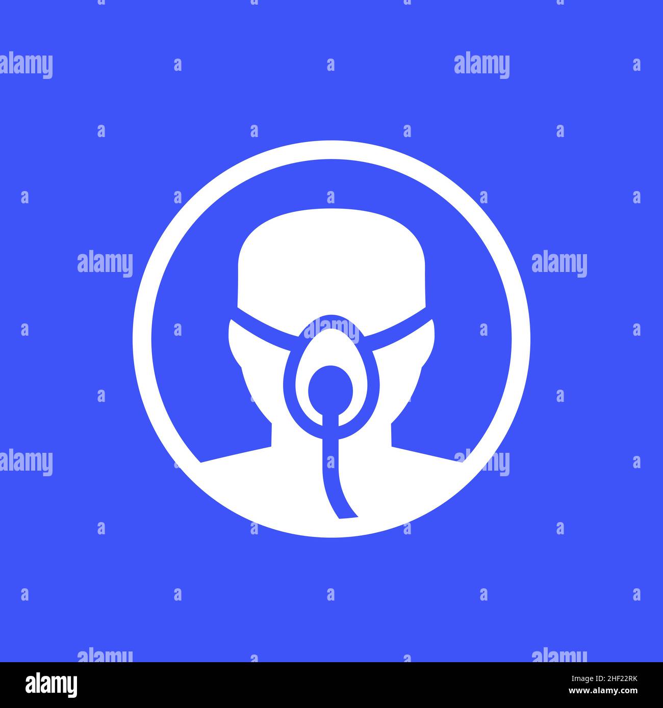 icu ventilation for lungs icon Stock Vector