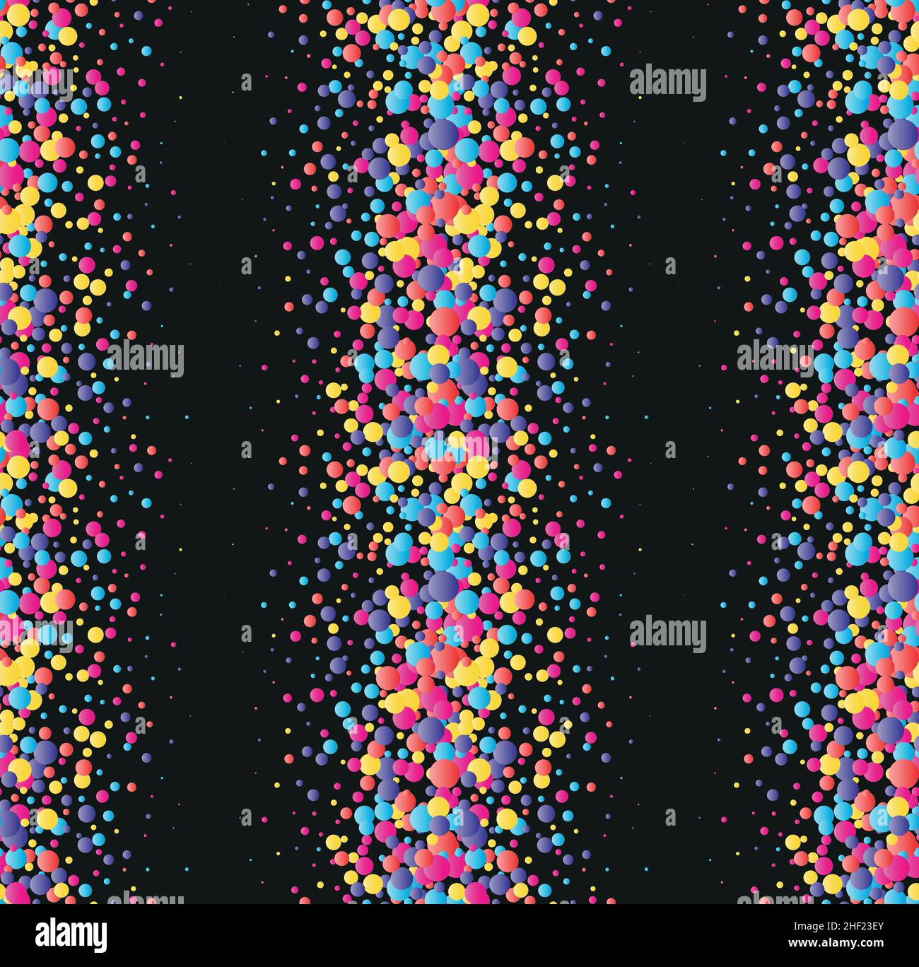 Funny Colorful Seamless Pattern with Confetti. Vector Decorative Stock ...