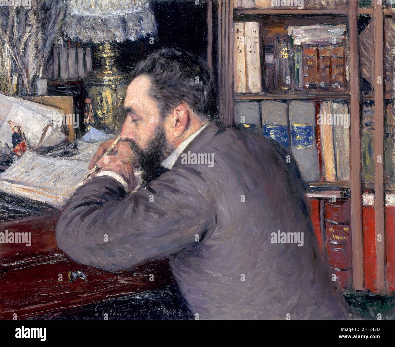 Henri Cordier by Gustave Caillebotte (1848-1894), oil on canvas, 1883 Stock Photo