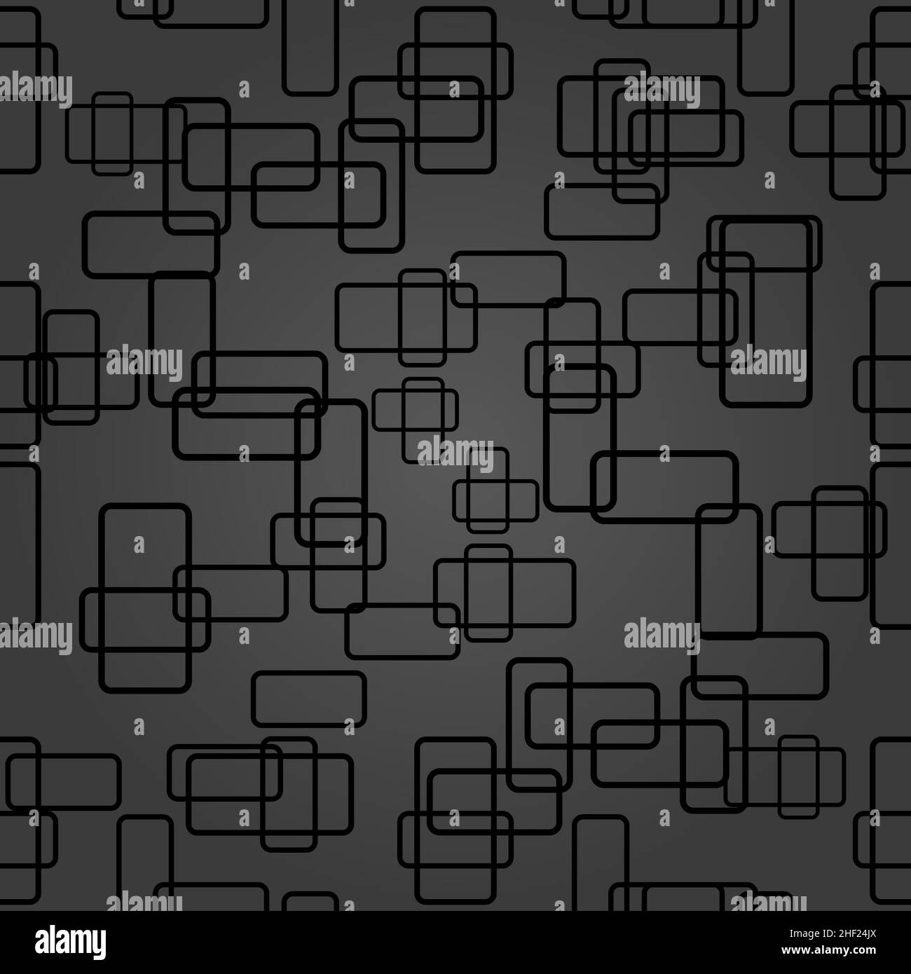 Seamless vector background with random black rectangles. Abstract ornament. Dotted abstract pattern Stock Vector