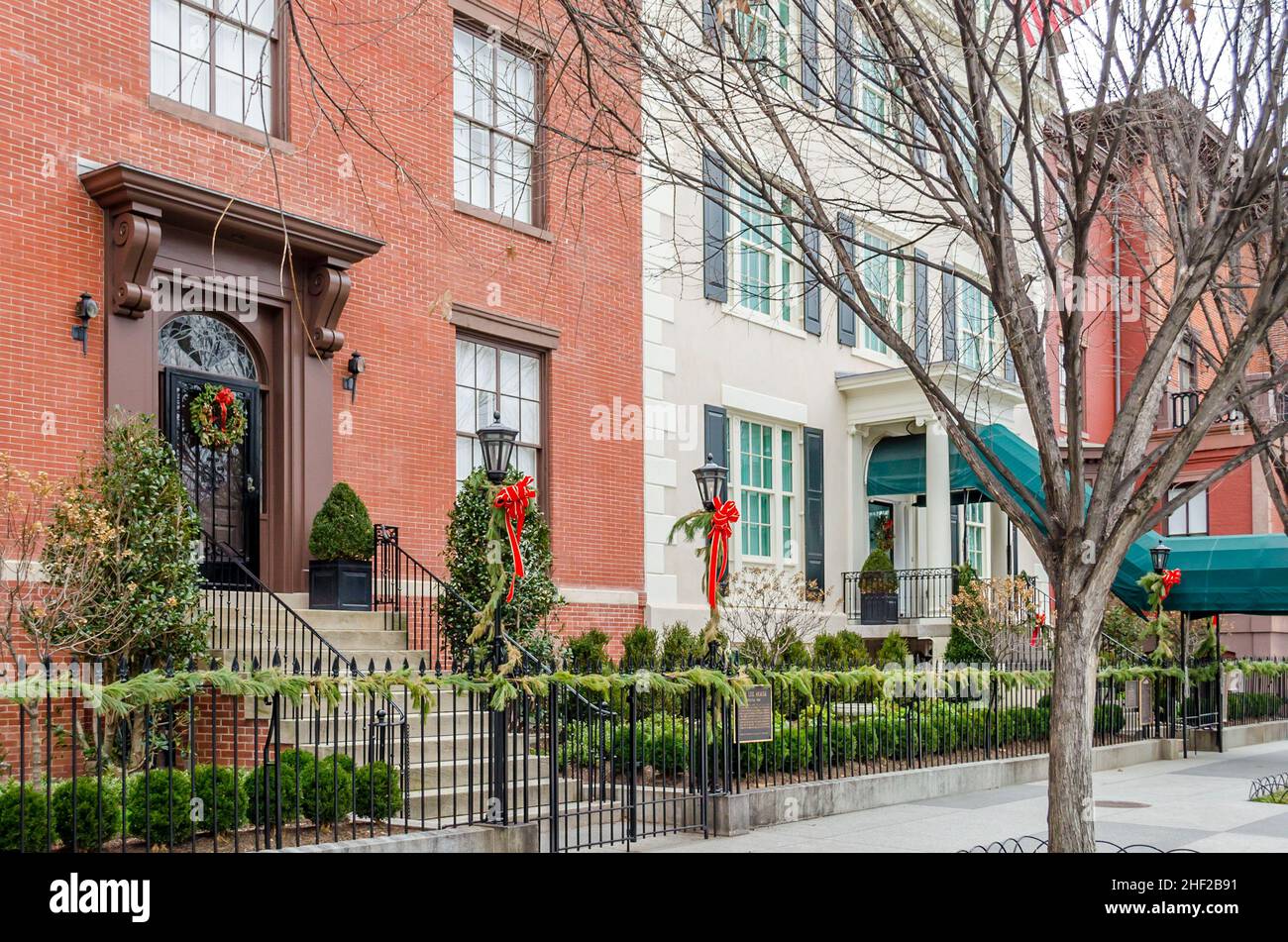 Peaceful Neighborhood in Downtown Washington DC, VA, USA. Beautiful